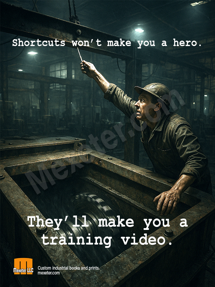 Industrial Safety Poster – Shortcuts Won’t Make You a Hero, They’ll Make You a Training Video
